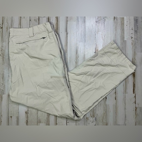 Orvis Pants Mens XL 30L Cream Stretch Travel Tech Performance - Picture 1 of 11